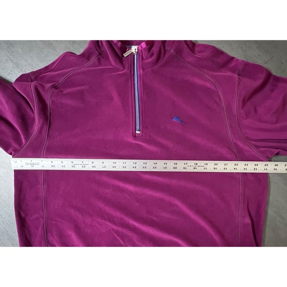 Tommy Bahama Men’s XL‎ Purple Paradise Tech 1/4 Zip Pullover Velour Stretch - Picture 8 of 8